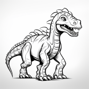 Stylized Amargasaurus Coloring Pages for Teens 4
