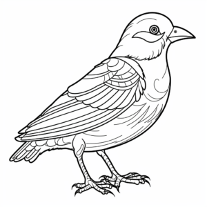 Stylized Crow Adult Coloring Pages 2