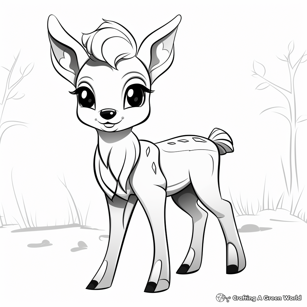 Stylized Deer Coloring Pages for Artists 1