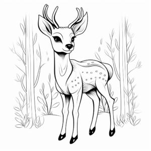 Stylized Deer Coloring Pages for Artists 3