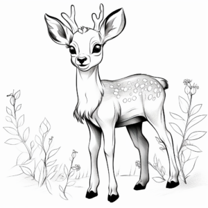 Stylized Deer Coloring Pages for Artists 4