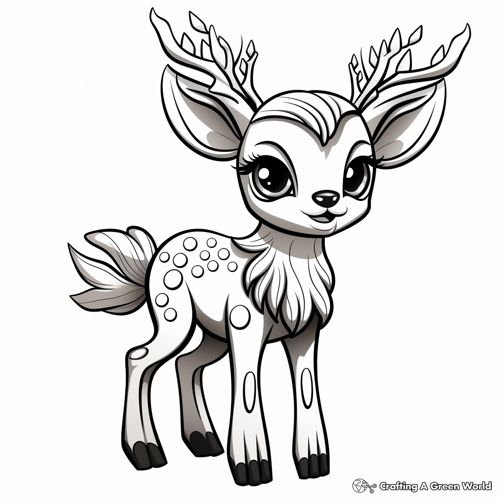 Stylized Deerling Coloring Pages For Artists 1