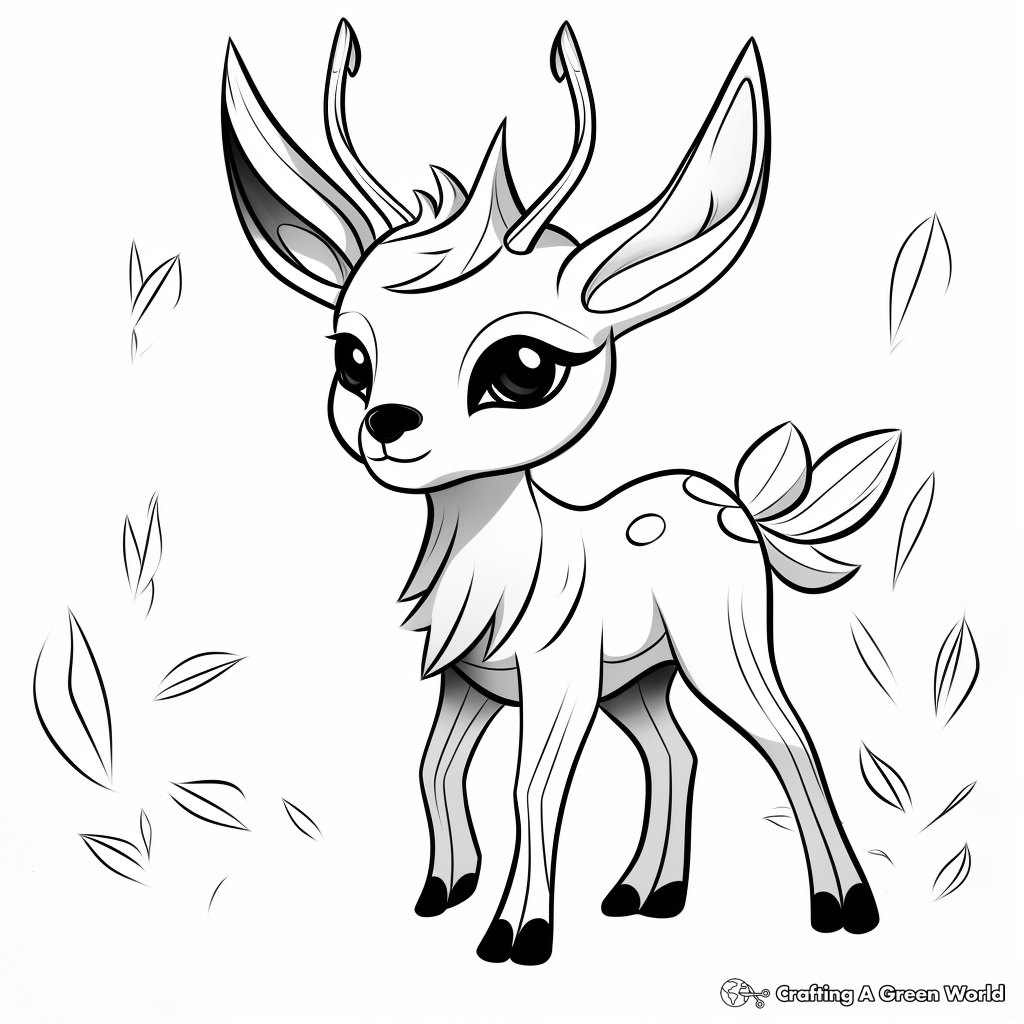 Stylized Deerling Coloring Pages For Artists 3