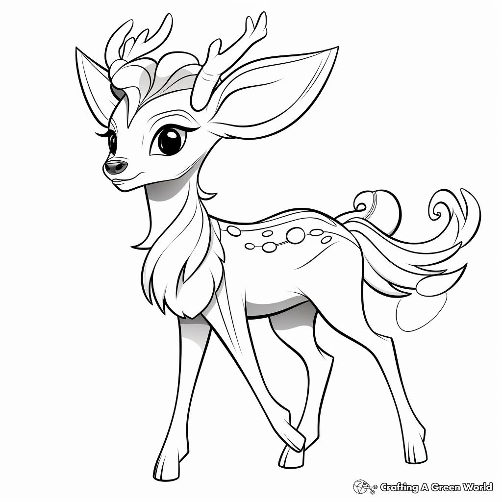 Stylized Deerling Coloring Pages For Artists 4