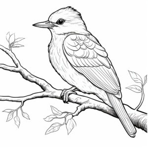 Stylized Kingfisher Coloring Pages for Teens 2