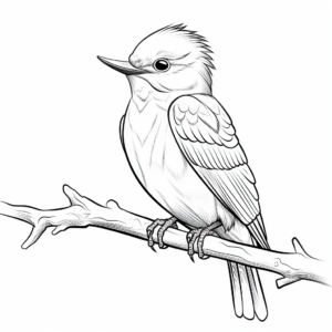 Stylized Kingfisher Coloring Pages for Teens 3