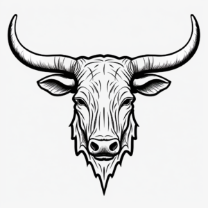 Stylized Longhorn Logo Coloring Pages 3