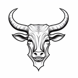 Stylized Longhorn Logo Coloring Pages 4