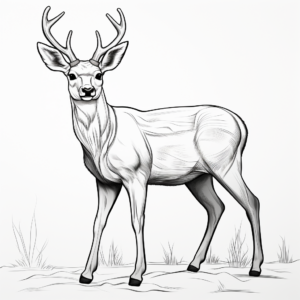 Stylized Mule Deer Coloring Pages for Advanced Artists 2