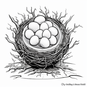 Stylized Osprey Nest Coloring Pages 3