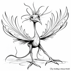 Stylized Pyroraptor Art Coloring Pages 4
