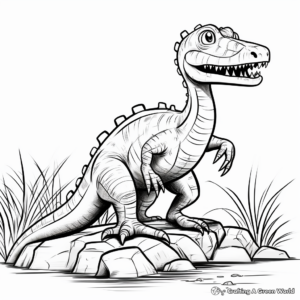 Suchomimus Fossil Coloring Pages for History Lovers 3