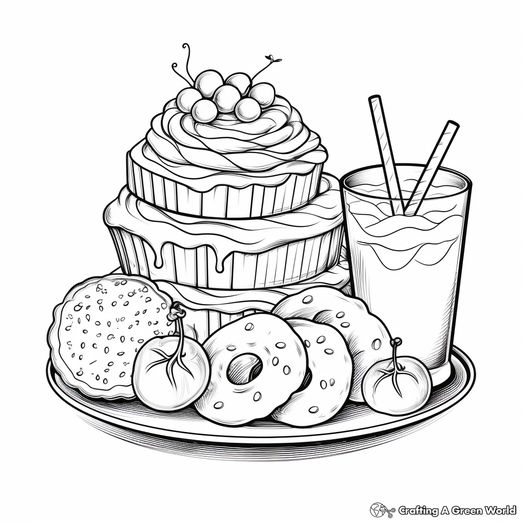 Sugar Sweets and Oils Food Group Coloring Pages 2