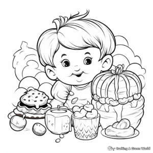 Sugar Sweets and Oils Food Group Coloring Pages 3