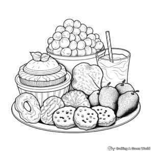 Sugar Sweets and Oils Food Group Coloring Pages 4