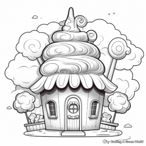 Sugary Cotton Candy Clouds Coloring Pages 1