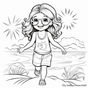 Summer Fun: Beach Dress Coloring Pages 2