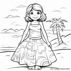 Summer Fun: Beach Dress Coloring Pages 3