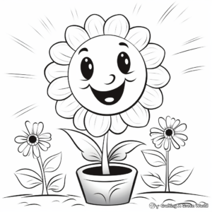 Summer Garden Flower Coloring Pages 1