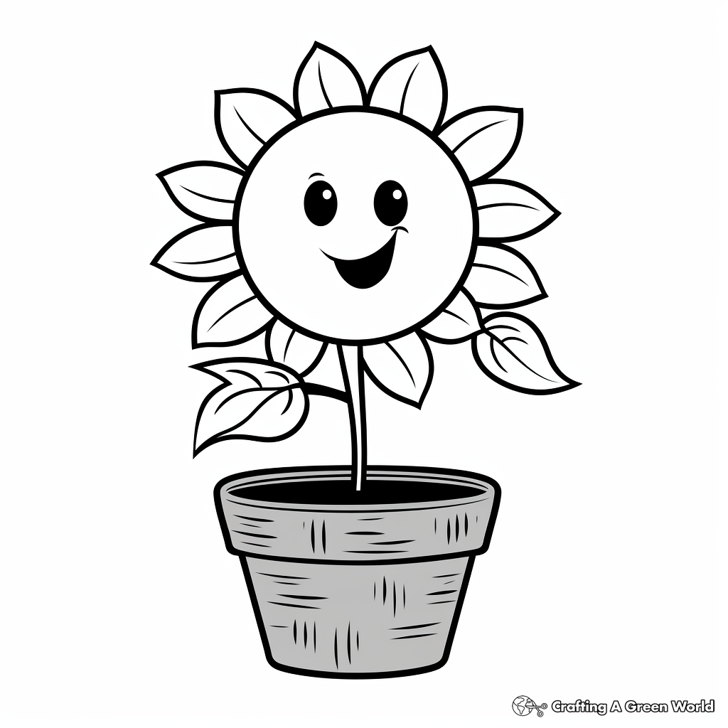 Summer Garden Flower Coloring Pages 4