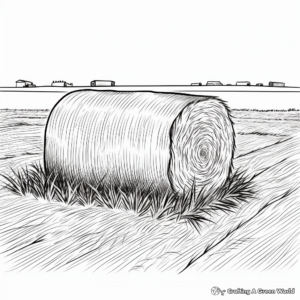 Summertime Hay Bale Coloring Pages 2