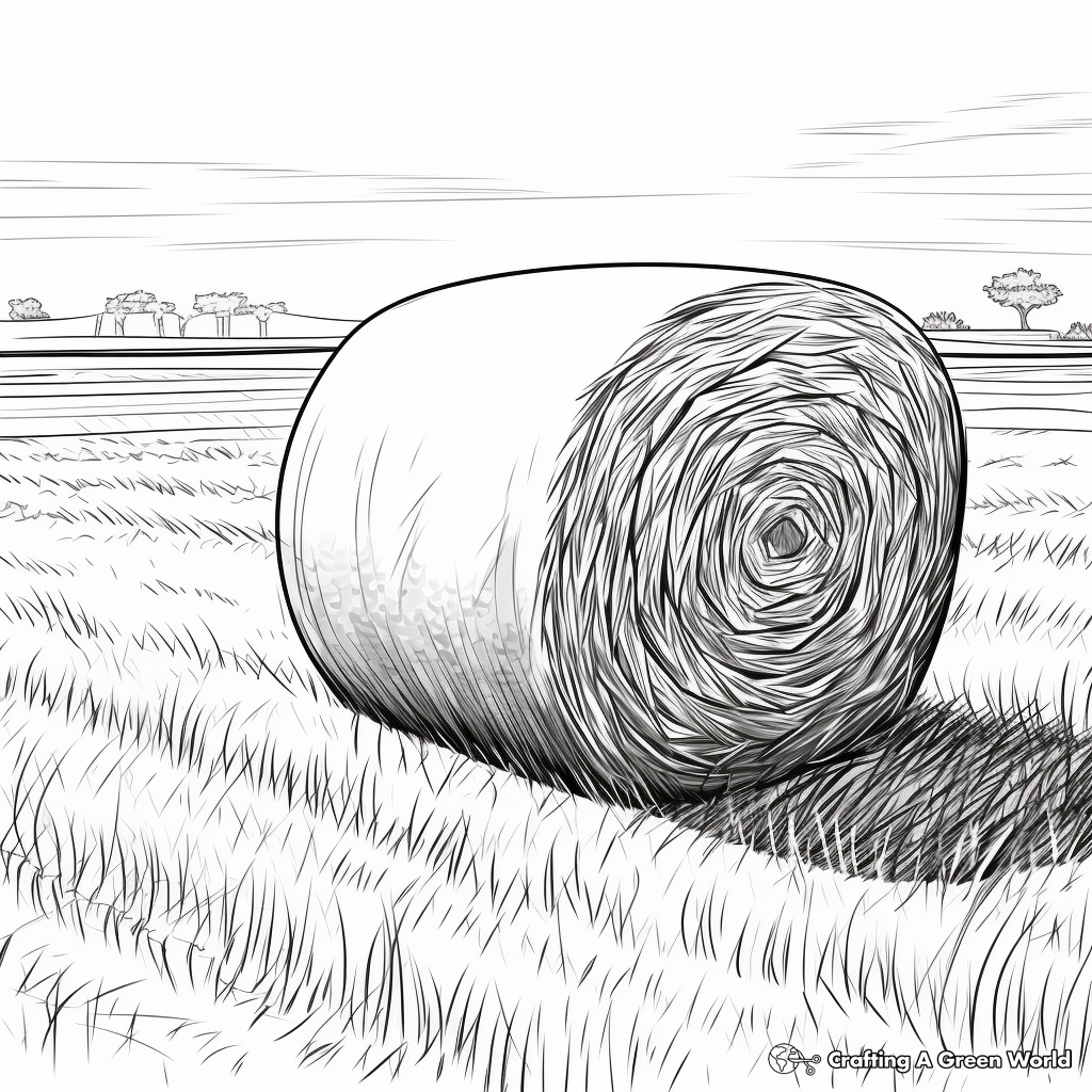 Summertime Hay Bale Coloring Pages 3
