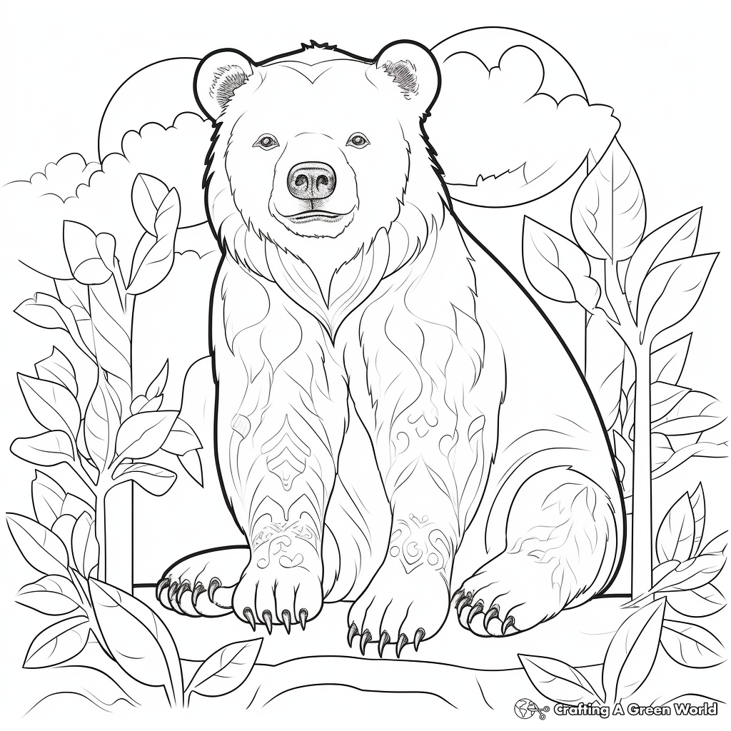 Sun Bear Coloring Pages for Animal Lovers 4