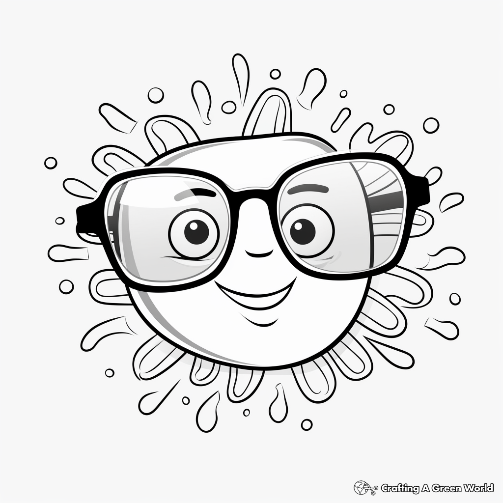 Sun with Sunglasses Fun Coloring Pages 4