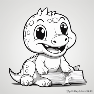 Super Cute Dino Friends Coloring Pages 1
