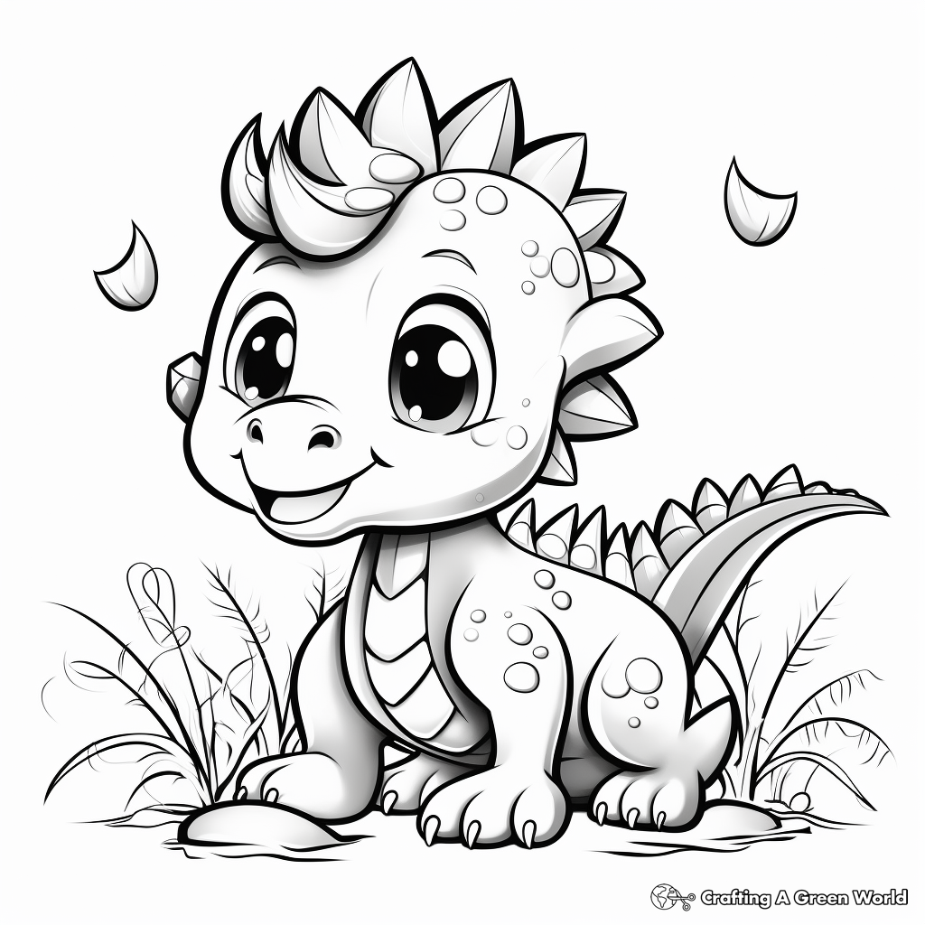 Super Cute Dino Friends Coloring Pages 3