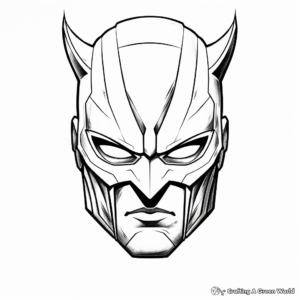 Superhero Heads: Comic Book Coloring Pages 4