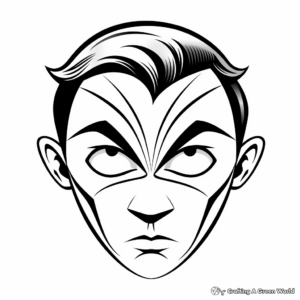 Superhero Nose themed Coloring Pages 1