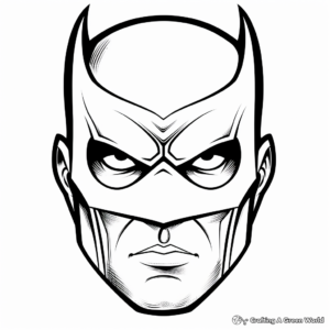 Superhero Nose themed Coloring Pages 2