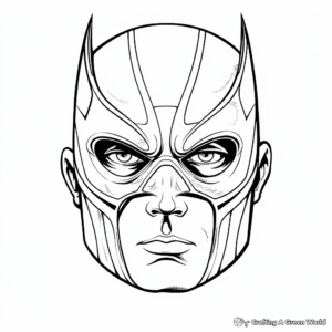 Superhero Nose themed Coloring Pages 4