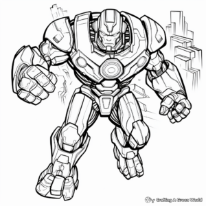 Superhero Robot Transformations Coloring Pages 1