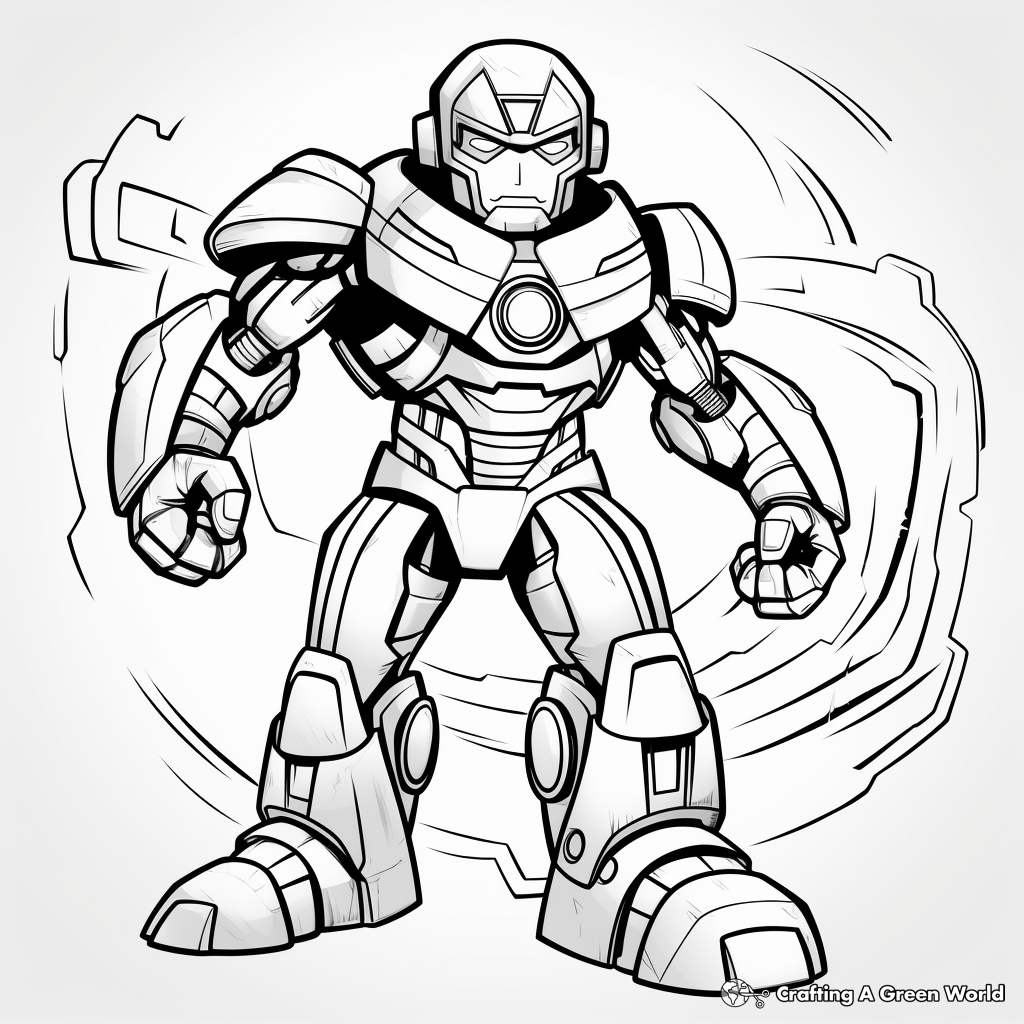 Superhero Robot Transformations Coloring Pages 2