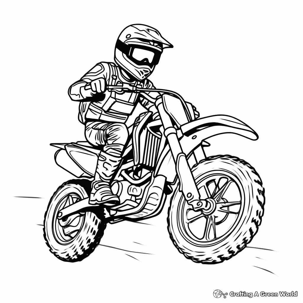 Supermoto Dirt Bike Coloring Pages For Street-Legal Fans 1