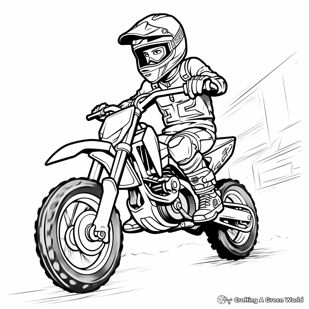 Supermoto Dirt Bike Coloring Pages For Street-Legal Fans 3