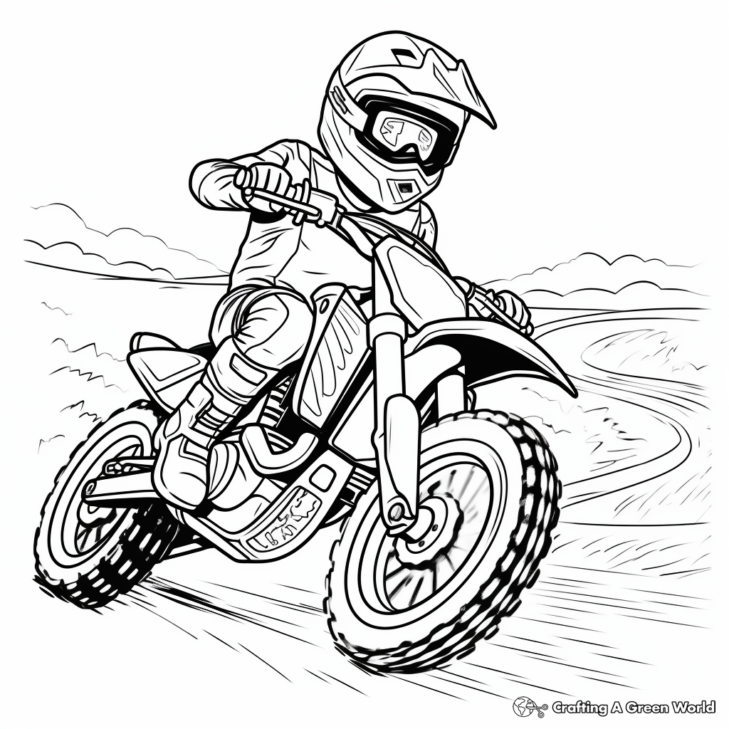 Supermoto Dirt Bike Coloring Pages For Street-Legal Fans 4
