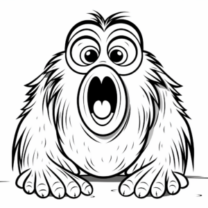 Surprised-Looking Owl Monkey Coloring Page 3