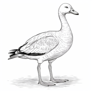 Swan Goose Coloring Pages for Adults 1