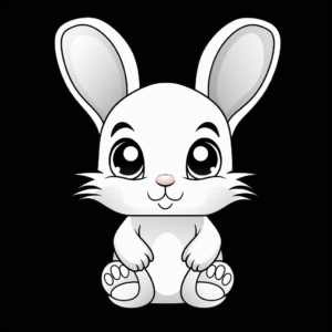 Sweet and Simple Baby Bunny Coloring pages for Toddlers 2