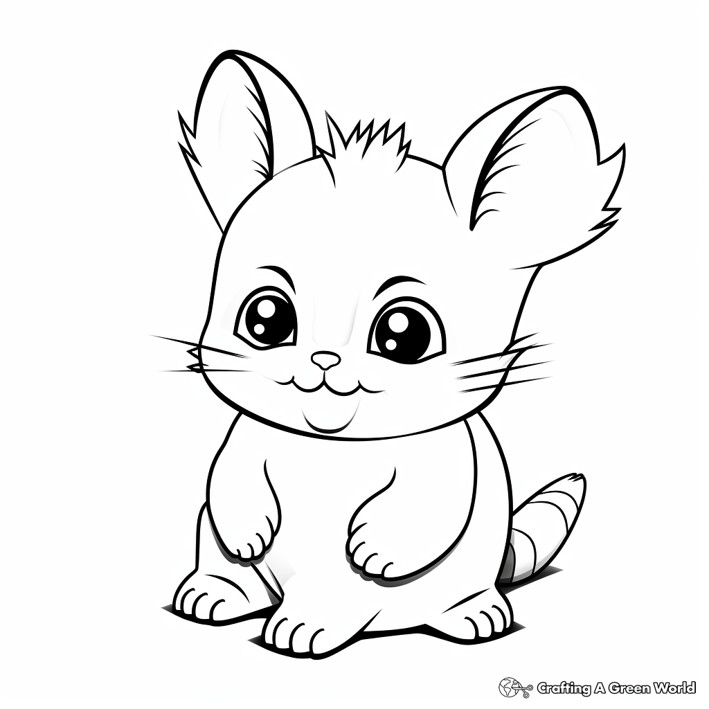 Sweet Baby Chinchilla Coloring Pages 4