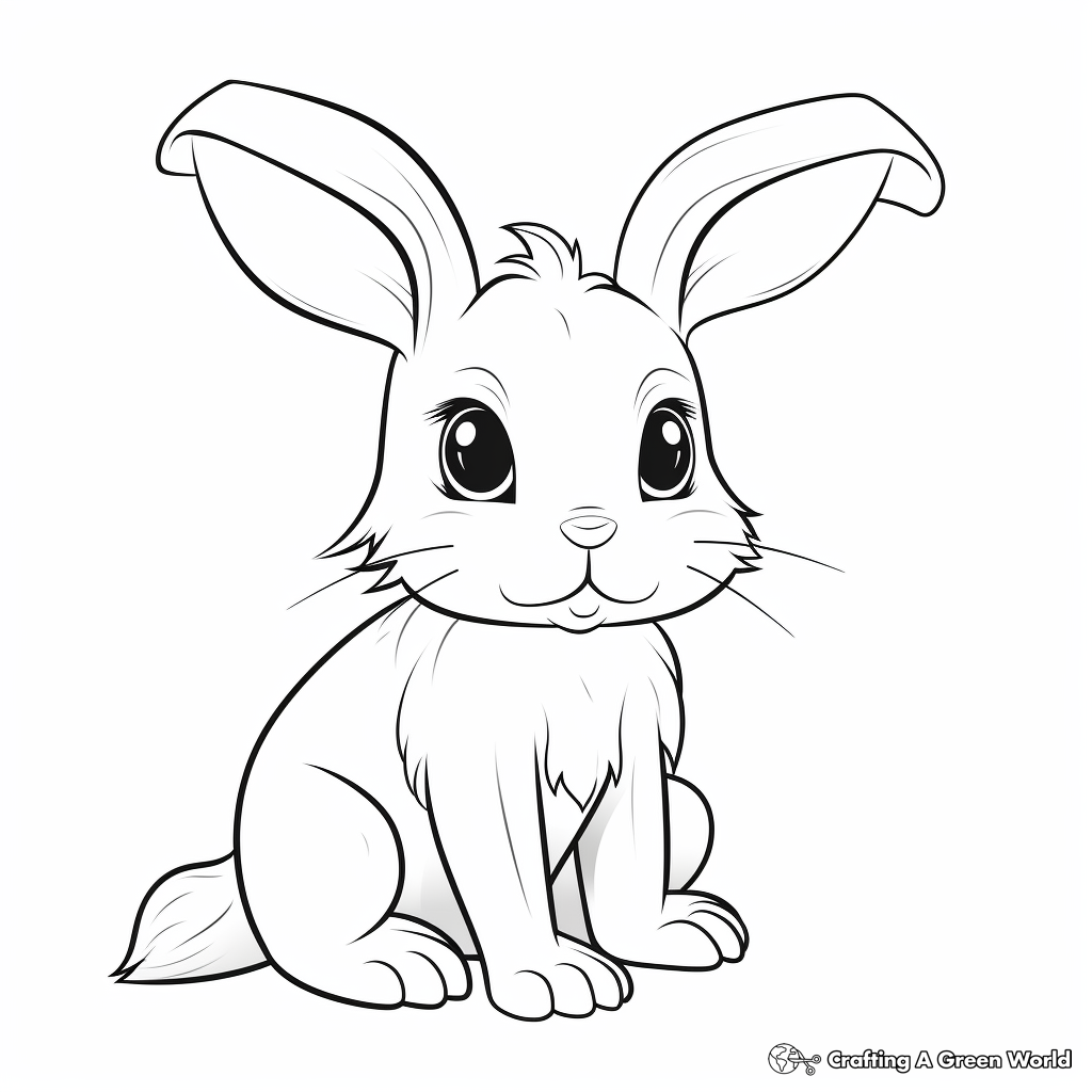 Sweet Bunny Rabbit Coloring Pages 1