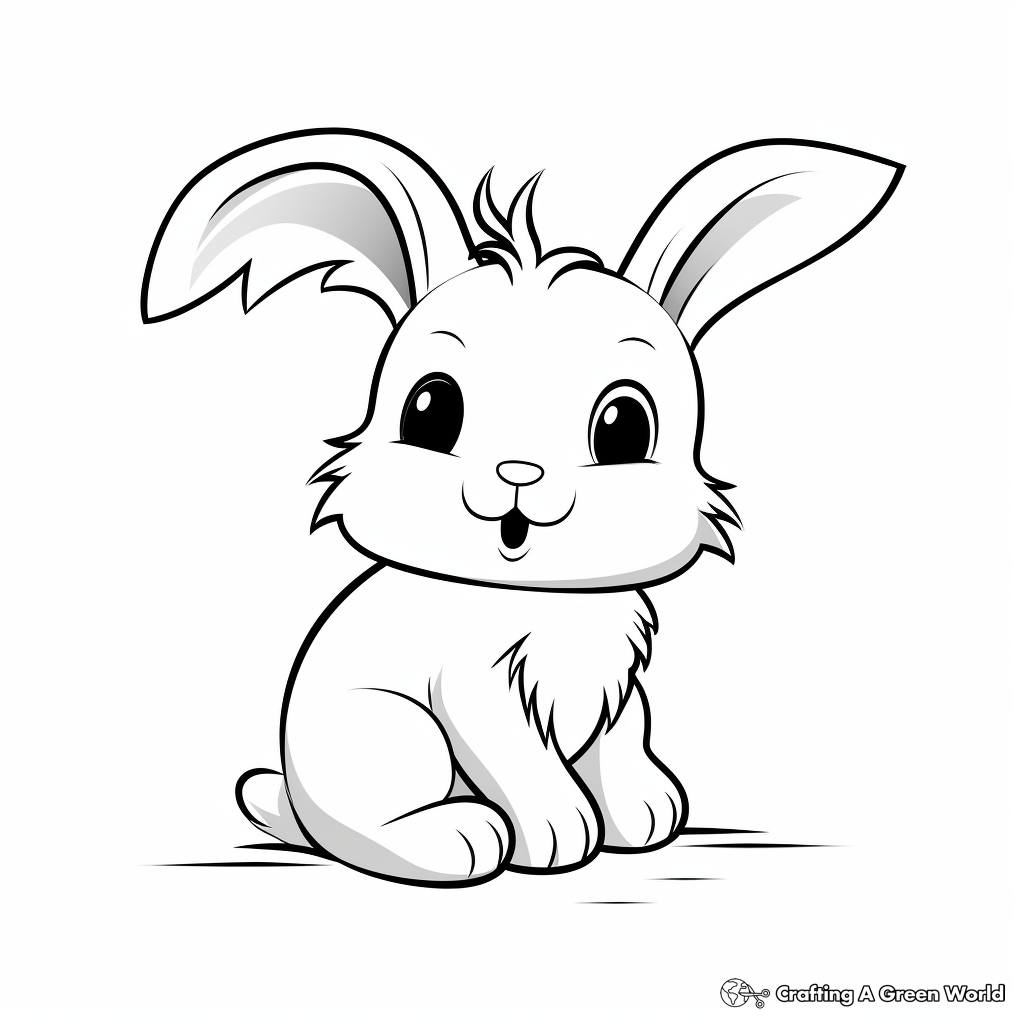 Sweet Bunny Rabbit Coloring Pages 2