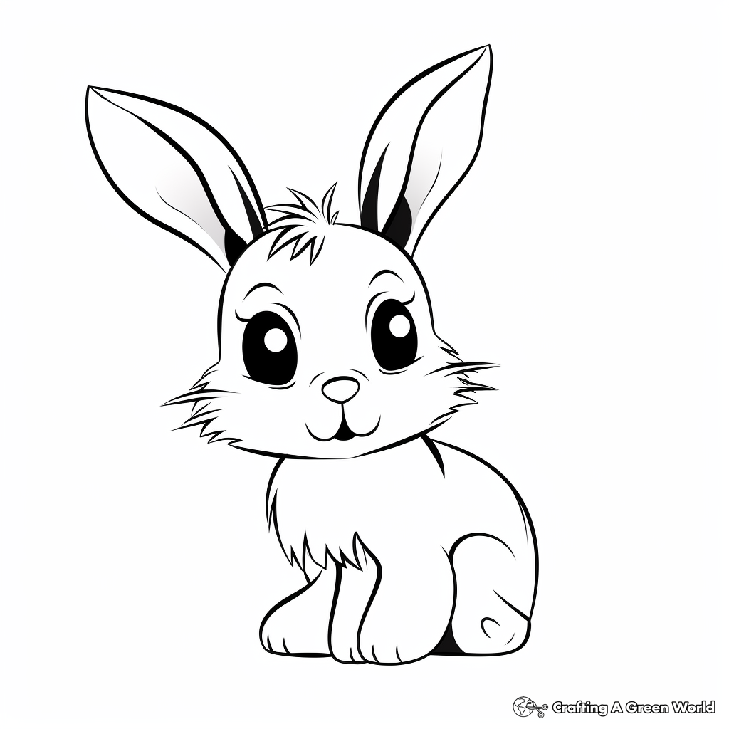 Sweet Bunny Rabbit Coloring Pages 3