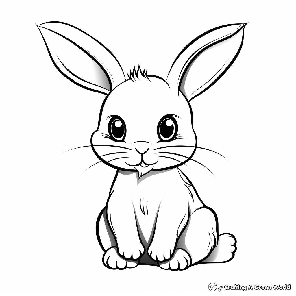 Sweet Bunny Rabbit Coloring Pages 4