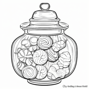 Sweet Candy Jar Coloring Pages 1