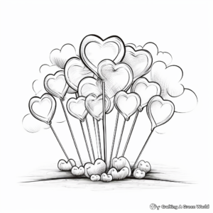 Sweet Lollipops 'I Love You' Coloring Pages 2
