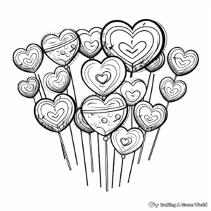 Sweet Lollipops 'I Love You' Coloring Pages 3